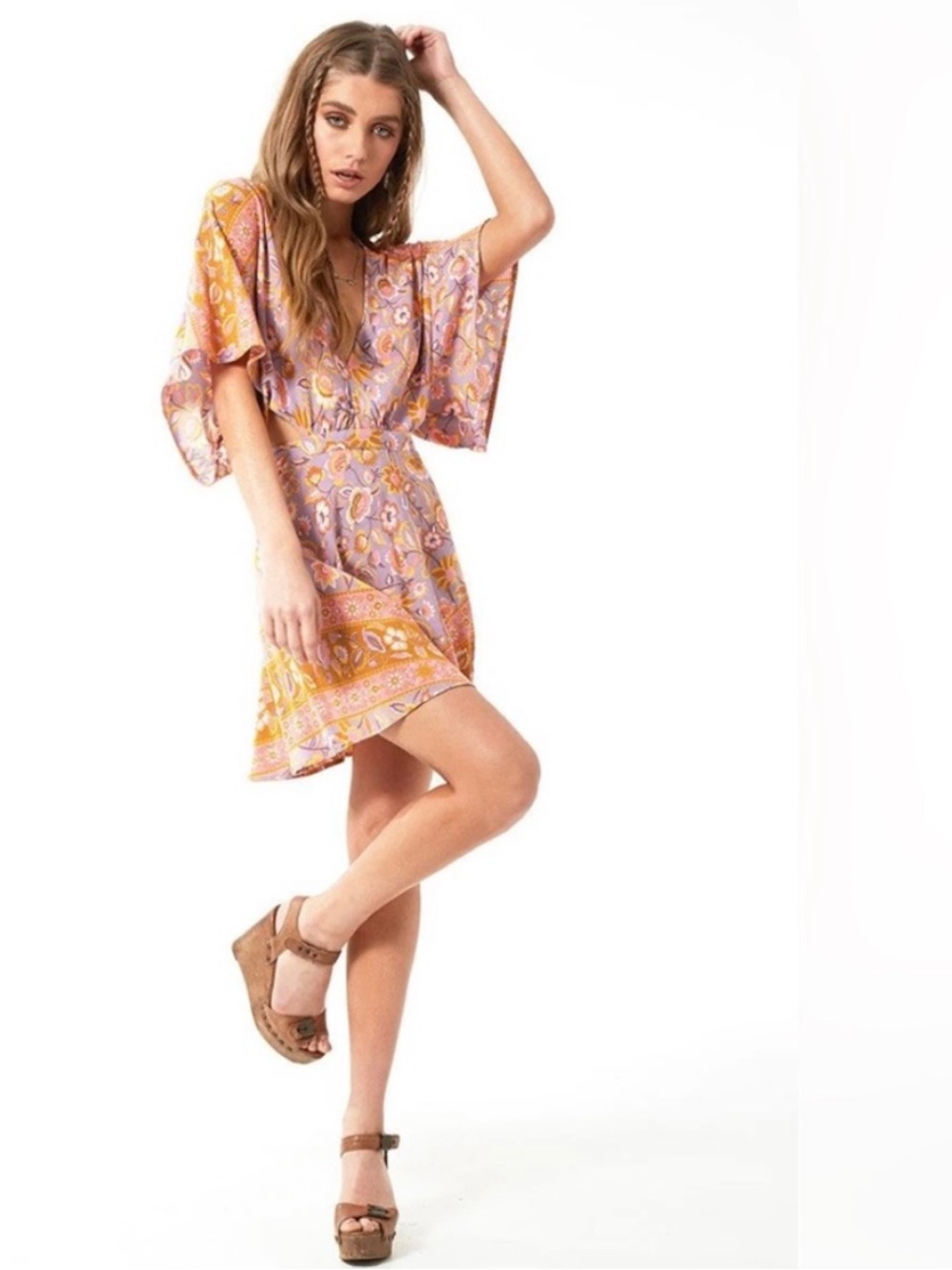 Spell & The Gypsy Lolita Play Dress in Lover Floral Paisley Boho Print Sz S - Picture 2 of 14